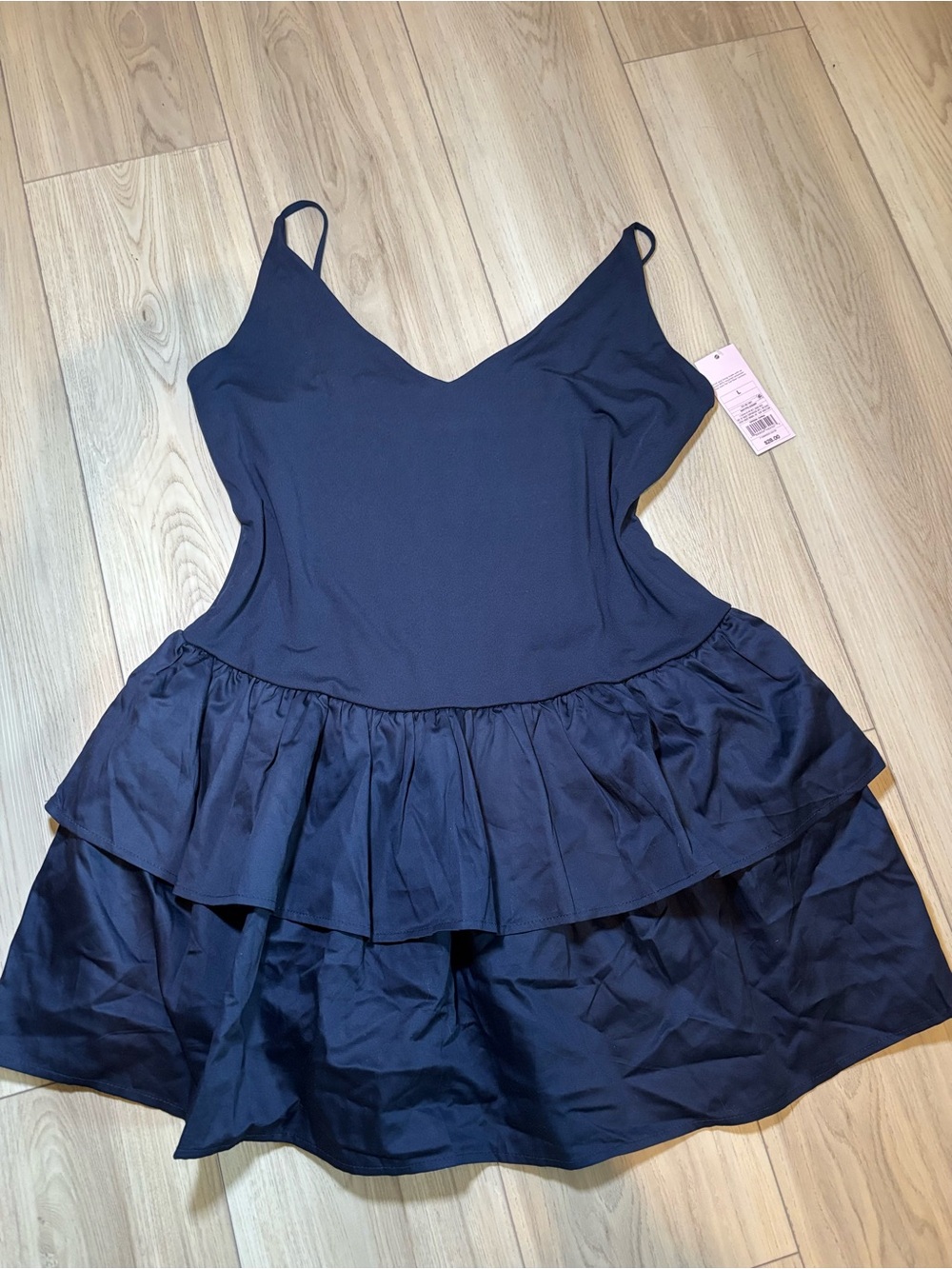 wild fable Navy Tiered Ruffle Mini Dress